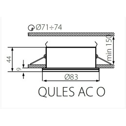 Bathroom Qules GU10 IP44 Downlighter by Kanlux