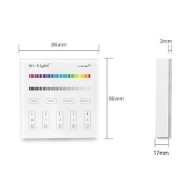 Mi-Light 4-zone RGB/RGBW smart panel B3 Black or White