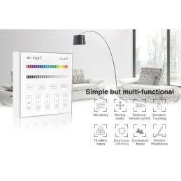 Mi-Light 4-zone RGB/RGBW smart panel B3 Black or White