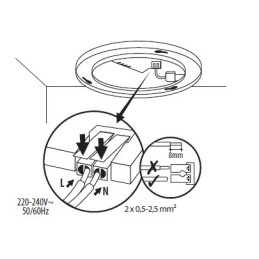 Kanlux VARSO LED - Ceiling-mounted moisture resistant LED light fitting 18w