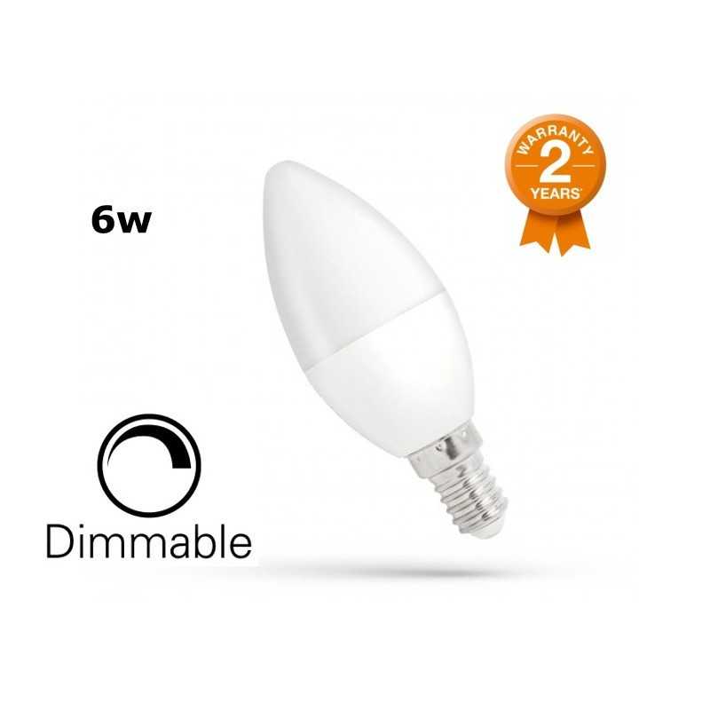 Dimmable E14 Candle Bulb 6w