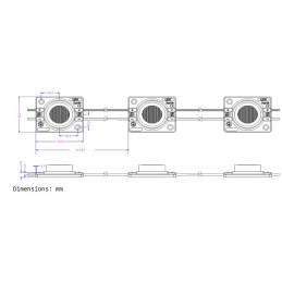 MW Bright LED Module DC12V 3020-1W-LENS