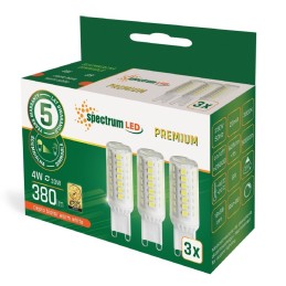 3 Pack - LED G9 230V 4W WW DIMMABLE