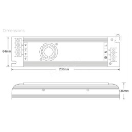 LED 12v Power Supply - 250 watts for LED Strips