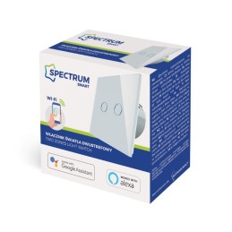 Spectrum SMART light switch, dual-zone, white