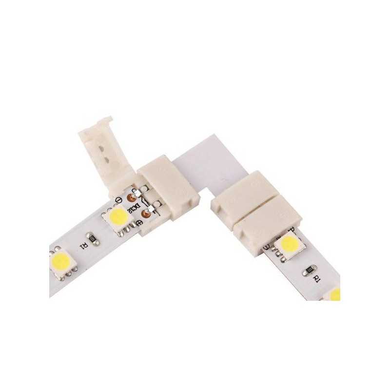 2 pack Solderless 8mm Single Colour 90° LED strip connector