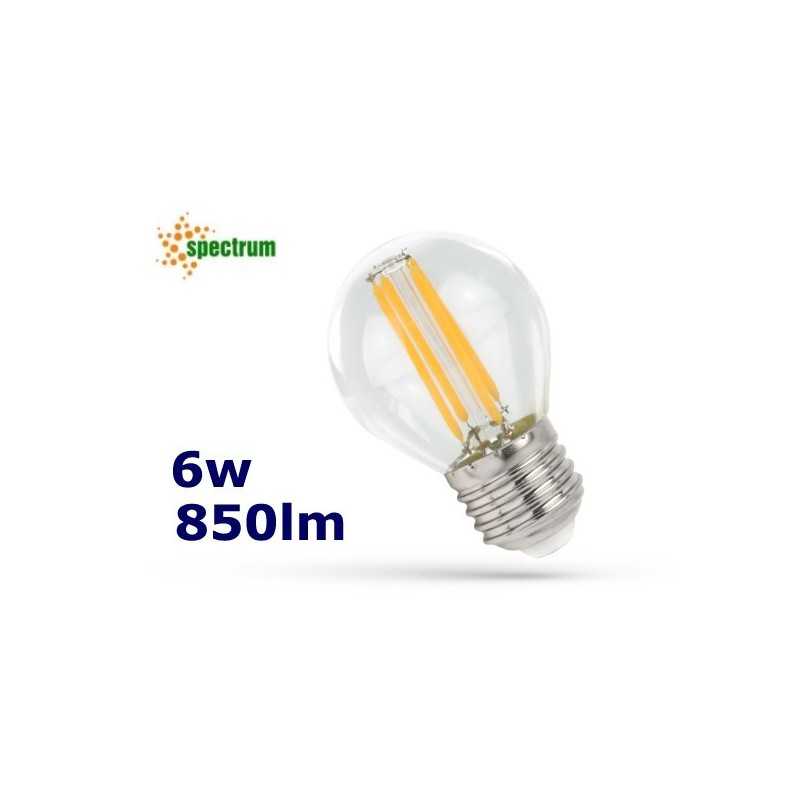 E27 6w Warmer White LED Filament Golf Ball Bulb