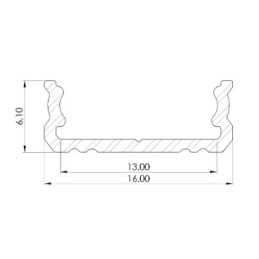 Glalu 1m Surface Profile with opaque polycarbonate lens