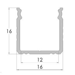 Glalu 1m Surface Profile with opaque polycarbonate lens